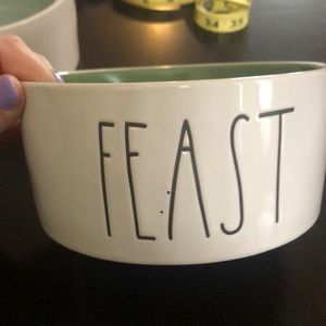 Rae Dunn Dog Dish- Feast